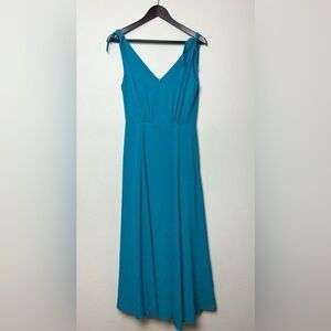 betsey johnson Womens Dress V Neck Size 4 Teal Cocktail Party Wedding Guest